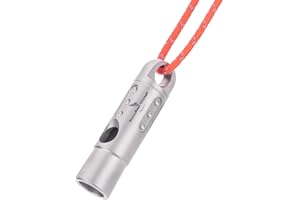 Boundless Voyage Titanium Whistle Emergency Survival Safety Whistles with Lanyard Loud for Outdoor Camping Hiking Coaches Tra