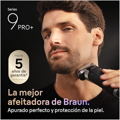 Barbear Elétrico Masculino Série 9 PRO+, Barbear Seco e Molhado com Tecnologia 5+1, Sem Fios, 60 Min De Uso, Base de Carregamento, 9617si, Prata