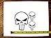 The Punisher Skull - Set of 3 HQ Single Color Black Vinyl Sticker Decals!
