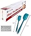 StarPack Silicone Spatula Set (2 Small, 2 Large) - Rubber Spatulas Silicone Heat Resistant to 480°F - Hygenic One Piece Design, Non Stick Kitchen Spatula Set (Teal Blue)
