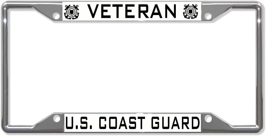 Fastasticdeals Veteran U.S. Coast Guard License Plate Frame