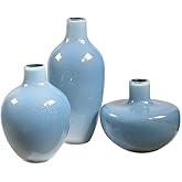 Uttermost 18192 Celestial Frost - Vase (Set of 3)-10.25 Inches Tall and 4.5 Inches Wide