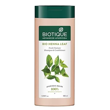 Biotique Bio Henna Leaf Fresh Texture Shampoo & Conditioner, 180 ml