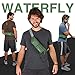 WATERFLY Fanny Pack Slim Soft Polyester Water Resistant Waist Bag Pack for Man Women Carrying iPhone 8 Samsung S6 (green)