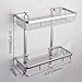KES Aluminum Bathroom 2-Tier Shelf Basket Wall Mounted Silver Sand-Sprayed, A4026B