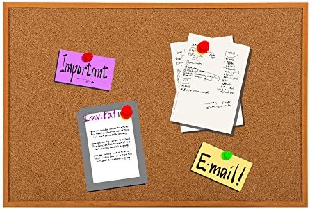 SwanSea Cork Boards Pin Bulletin Noticeboard with Pine Wood Frame16×12 inch