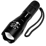 Ghost Vapor GVX-8700 The Original High Powered LED Flashlight - Ultra Bright Tactical Flashlight - Outdoor Water Resistant Torch with Adjustable Focus and 5 Light Modes