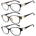 Success Eywear Reading Glasses 3 Pack Great Value Quality Readers Fashion Crystal design reading glasses Women +3.5