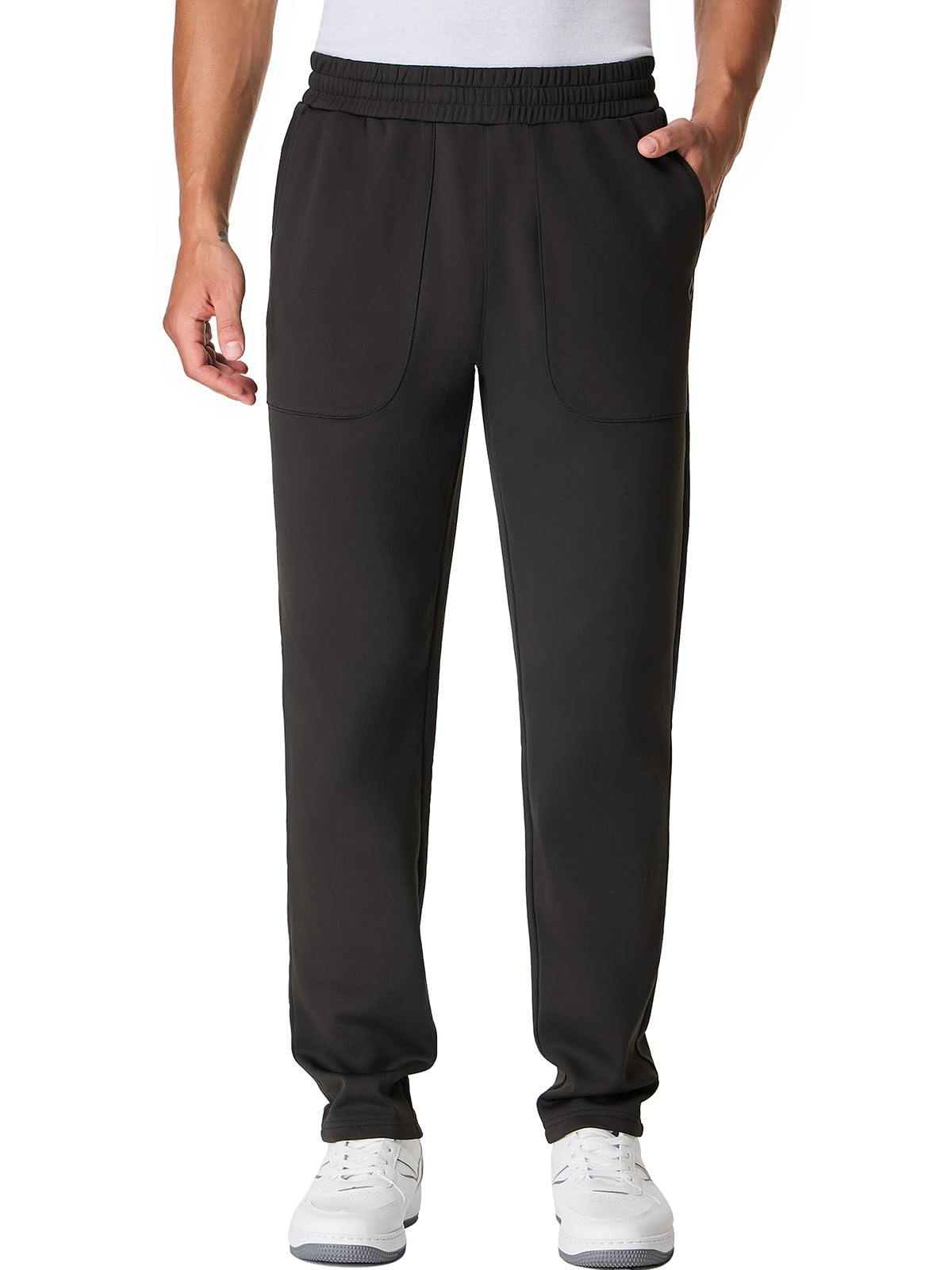 Photo 1 of HOdo 34"/36" Inseam Mens Tall Sweatpants Water Resistant Fleece Lined Pants Men with 3 Pockets Workout Joggers Black-36-XL