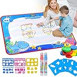 Aqua Doodle Mats Water Drawing Doodling Mat Toy Painting Board for Kids Gifts Developmental Toys Coloring Water Magic Mats Scribble Board Pad Painting Markers for Boys Girls (Ocean)