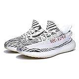 Leeng Men's Women's Breathable Mesh 350 V29 Sport Sneakers (Women US 9.5 B(M) 42EU/Men US 8.5 D(M) 42EU, Zebra Pattern)