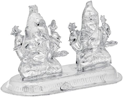 Halowishes Diwali Special Offer Halowishes Silver Polished Laxmi Ganesh Idol Diwali Puja Item 134