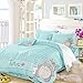 ARL HOME Duvet Covers 2PC Twin Size Cartoon Totoro Anime Bedding Set with 1 Pillowcases Cute Totoro Quilts Cover for Teen Kid's Children Adult Gift Bed Set (Mint Green)