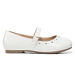 K KomForme Girl's Ballet Flats Non-Slip Soft Mary