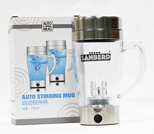 Sanberd Protein Shaker Bottle, Portable Smart Mixer Cup, 400 mL