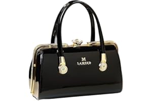 NUCUCINA Fashion Leather Women's Top Handle Satchel Crossbody Handbags Diamonds Evening Bag Purses Hard Shoulder Bags