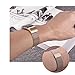 bayite Milanese Loop Bands Compatible Fitbit Charge 2, Stainless Steel Magnet Lock Metal, Rose Gold Small