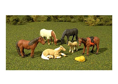 Scene Scapes Figures - Horses (6pcs/pk) - O Scale