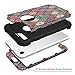 Hocase iPhone 8 Case iPhone 7 Case, Shockproof Protection Heavy Duty Hard Plastic+Silicone Rubber Bumper Full Body Protective Case for iPhone 8, iPhone 7 (4.7-Inch Display) - Mandala Flowers/Black