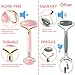 Ranphykx Jade Roller and Gua Sha Tools Set, Rose Quartz Roller and Gua Sha, Face Roller and Face Massager for Anti Aging, Beauty Massager for Skin Eyes Chin 2019 New Model No Squeaks