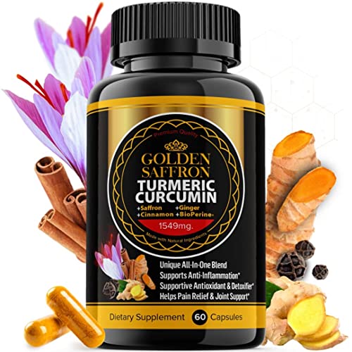 Golden Saffron Turmeric Curcumin with Bioperine, Saffron, Cinnamon