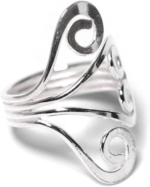 81stgeneration Women's .925 Sterling Silver Swirl Midi Finger