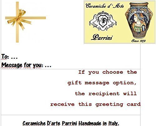 CERAMICHE D'ARTE PARRINI- Italian Ceramic Jar Salt Holder Decorated Grape Hand Painted Made in ITALY Tuscan Art Pottery