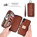 Petocase Compatible iPhone XS Max Wallet Case, Multi-Functional PU Leather Zip Wristlets Clutch Detachable Magnetic 13 Card Slots 4 Cash Purse Protection Back Cover for Apple iPhone 10S Max 6.5