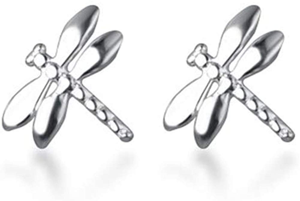 Dainty Dragonfly Tiny Stud Earrings S925 Sterling Silver for Women Girls Minimalist Cute Insect Small Cartilage Earring Studs Delicate Jewelry Gifts Hypoallergenic