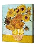 DecorArts - Twelve Sunflowers, by Vincent Van Gogh. The Classic Arts Reproduction. Art Giclee Print On Canvas, Stretched Canvas Gallery Wrapped. 16x20