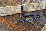 Wrought Iron Toilet Paper Holder-Roll Holder Rustic-Wall mount -Black- Handmade