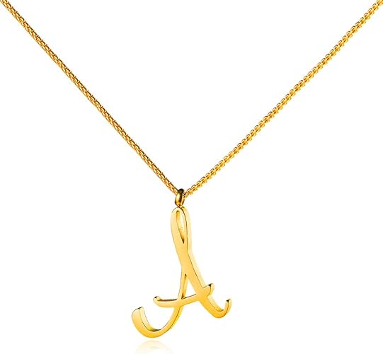 Amazon Com Iefshiny Initial Necklace Gifts For Women Letter A Necklace Monogram Alphabet Necklace A Necklace Initial 14k Gold Plated Initial Necklace For Women Necklace Jewelry