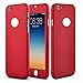 Aulzaju iPhone 6 Plus/6s Plus Full Body Case,iPhone 6 Plus Red Front Back Case with Tempered Screen Protector for iPhone 6s Plus Sleek Shockproof Cover