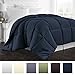 Beckham Hotel Collection 1300 Series - All Season - Luxury Goose Down Alternative Comforter - Queen/Full - Navy