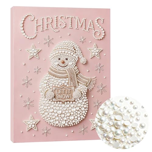 ARTopet DIY Pearl Painting Kit with Frame 11.8X15.78IN Christmas Pink Gemstone Diamond Beads Art Craft for Adults Beginners Display for Tabletop Mounting Wall Home Decor-Snowman at Amazon