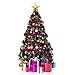 ARCCI Christmas Wired Edge Ribbon, Holiday Party Assorted Organza Swirl Sealing Sheer Glitter Gift Wrapping - 36 Yards (6 Rolls x 6yd) 2.5 Inch - Gold/White