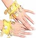 BellyLady Belly Dance Wrist Ankle Cuffs Bracelets, Halloween Costume Accessory-Red