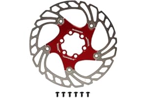 Bike Disc Brake Rotor, 140mm 160mm 180mm 203mm Bike Brake Disc with 6 Bolts - Replacement Large Hollow Bike Floating Brake Di