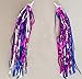 UPSTORE 2Pairs Long 30cm/11.8inch Colorful Kids Children Scooter Bike Tassel Ribbon Handlebar Streamers Pom-pom Pair Bicycle Grips Sparkle Hand Grip Baby Carrier Decoration Accessoriesthumb 4