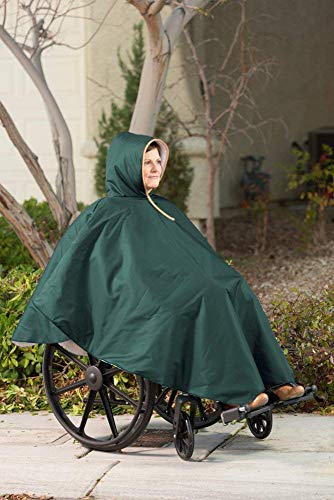 image for ComfortFinds Wheelchair Winter Poncho – Warm Sherpa Lining - Adult E