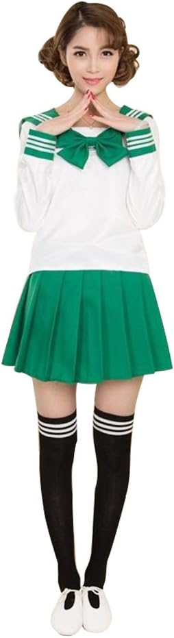 WDA School Uniform Girls Sailor Uniform Dress Japanese Anime School Sailor Dress Costume