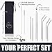 Chefast Stainless Steel Straw - 4x2 Combo Kit - Reusable Straws for Everything From 30 oz Yeti Tumbler to Thick Smoothies - Cleaning Brushes, Silicone Rings, and Long Case Included