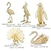 3D Wooden Animal Puzzle Flamingo,Parrot,Penguin,Peacock,Swan 3D DIY Assembly Model Toy For Kids And Adults (5 Piece/Set)