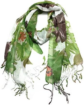 Women's Long Scarf Wraps Shawl Stole Soft Scarves (F2-green)