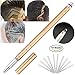 Hair Razor Pen For Hair Art Design & Eyebrow Shaping, (1 Engraving Pen, 20 Stainless Steel Blades, 7 Stencils, 1 Tweezers) Eyebrows Beards Razor Shaving Styling Tool(Black)