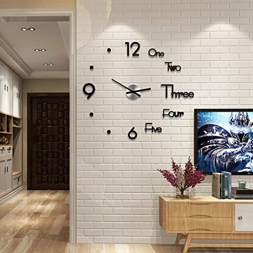 image for ☀ Dergo ☀ Wall Sticker ,DIY Clock Acrylic Digital Wall Clock 3D St