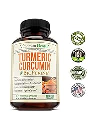 Curcumina Turmerica con BioPerina - Suplemento antiinflamatorio y antioxidante con 10...