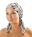 Ashford & Brooks Women's Pretied Fitted Headscarf Chemo Bandana - Black/White/Grey