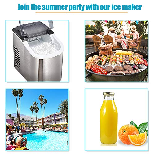 image for Tavata Portable Automatic Stainless Steel Ice Maker Machine for Counte