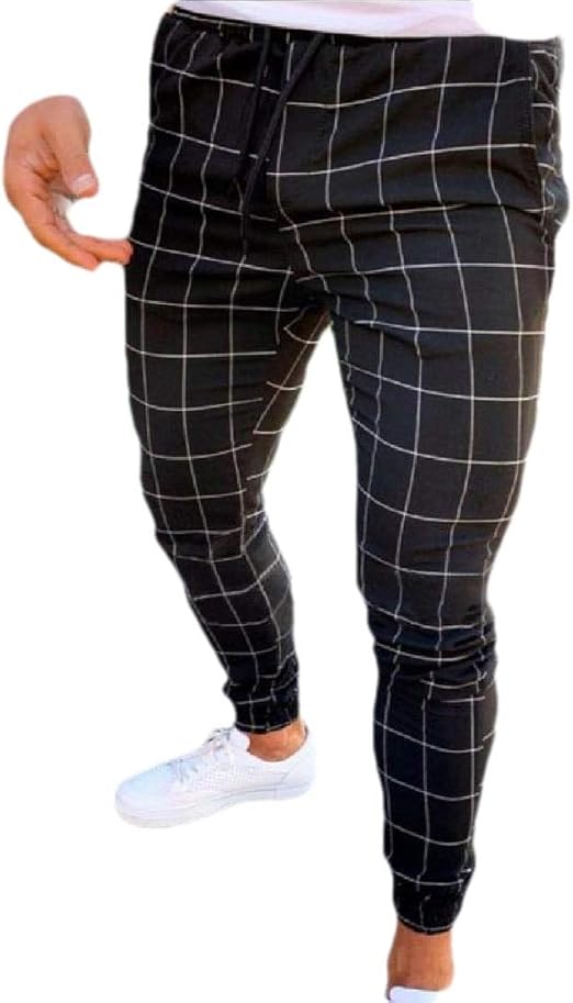 fern plaid slim fit pants